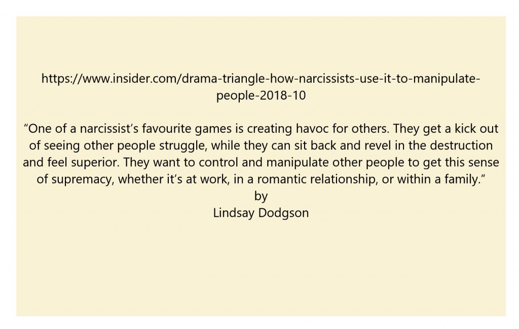 narcissists create havoc