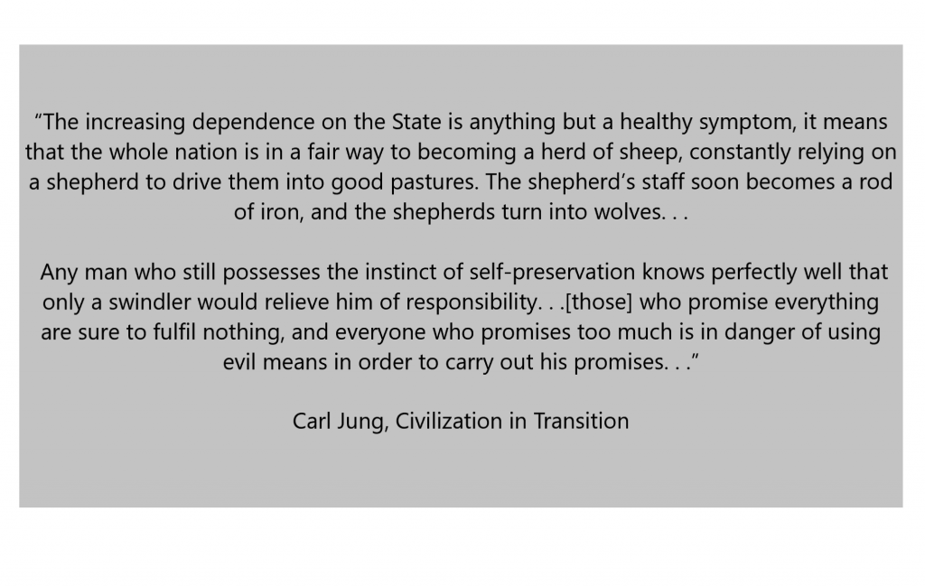 whole nation becoming a herd of sheep C Jung